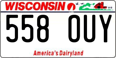 WI license plate 558OUY