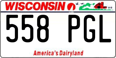 WI license plate 558PGL