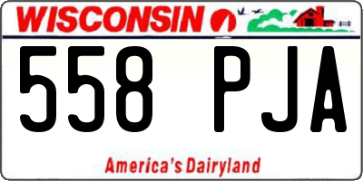WI license plate 558PJA