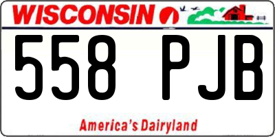 WI license plate 558PJB