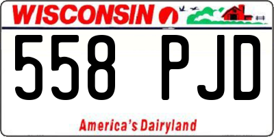 WI license plate 558PJD