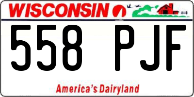 WI license plate 558PJF