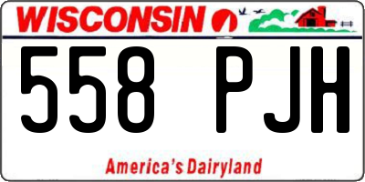 WI license plate 558PJH