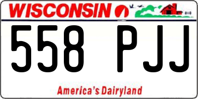 WI license plate 558PJJ