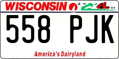 WI license plate 558PJK