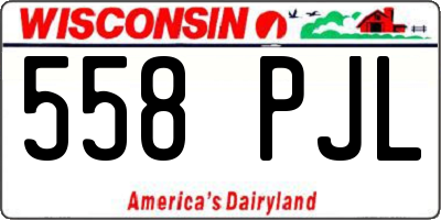 WI license plate 558PJL