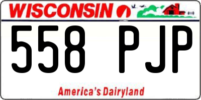 WI license plate 558PJP
