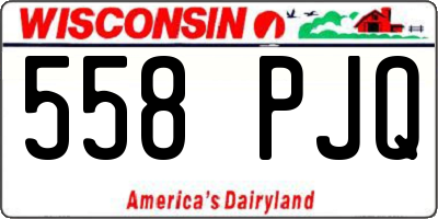 WI license plate 558PJQ