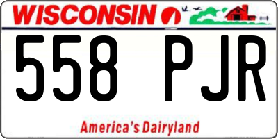 WI license plate 558PJR