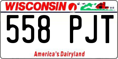 WI license plate 558PJT