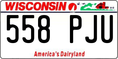 WI license plate 558PJU