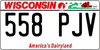 WI license plate 558PJV