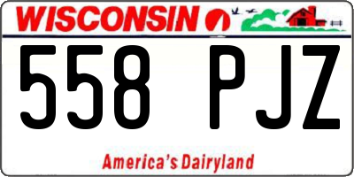 WI license plate 558PJZ
