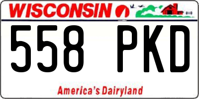 WI license plate 558PKD