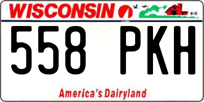 WI license plate 558PKH