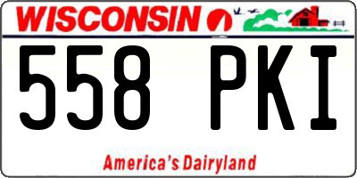 WI license plate 558PKI