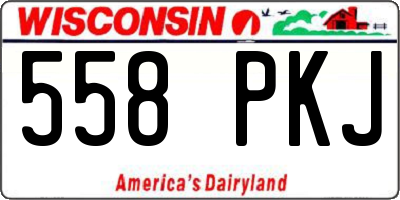 WI license plate 558PKJ