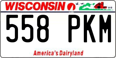 WI license plate 558PKM