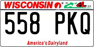 WI license plate 558PKQ