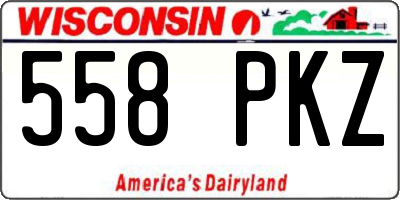 WI license plate 558PKZ