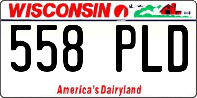 WI license plate 558PLD