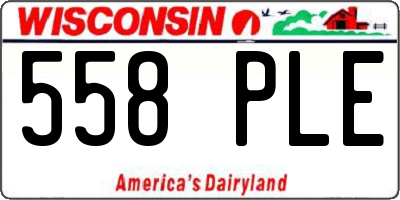 WI license plate 558PLE