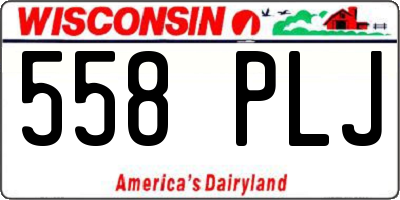 WI license plate 558PLJ
