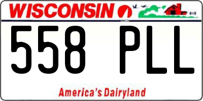 WI license plate 558PLL