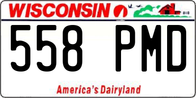 WI license plate 558PMD