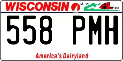 WI license plate 558PMH