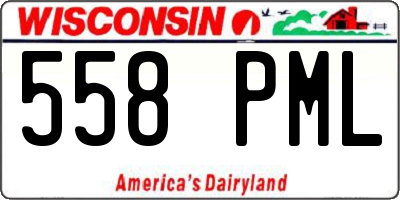 WI license plate 558PML