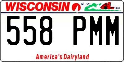 WI license plate 558PMM