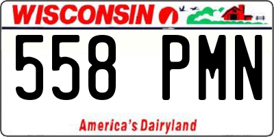 WI license plate 558PMN