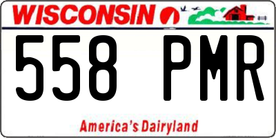 WI license plate 558PMR