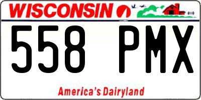 WI license plate 558PMX