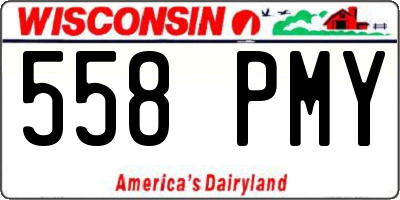 WI license plate 558PMY