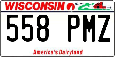 WI license plate 558PMZ