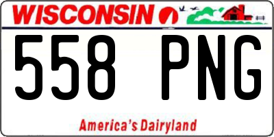 WI license plate 558PNG
