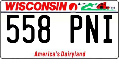 WI license plate 558PNI