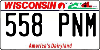 WI license plate 558PNM