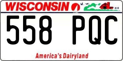 WI license plate 558PQC