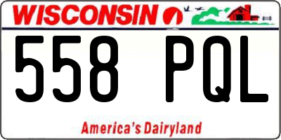 WI license plate 558PQL