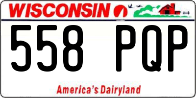 WI license plate 558PQP