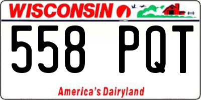 WI license plate 558PQT