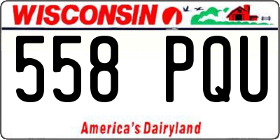 WI license plate 558PQU