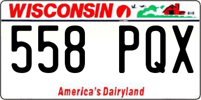 WI license plate 558PQX