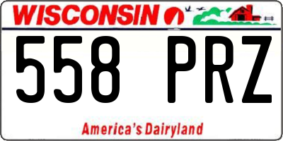 WI license plate 558PRZ