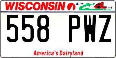 WI license plate 558PWZ