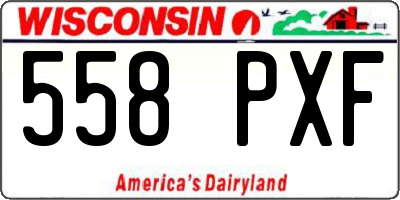 WI license plate 558PXF