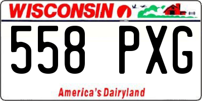 WI license plate 558PXG